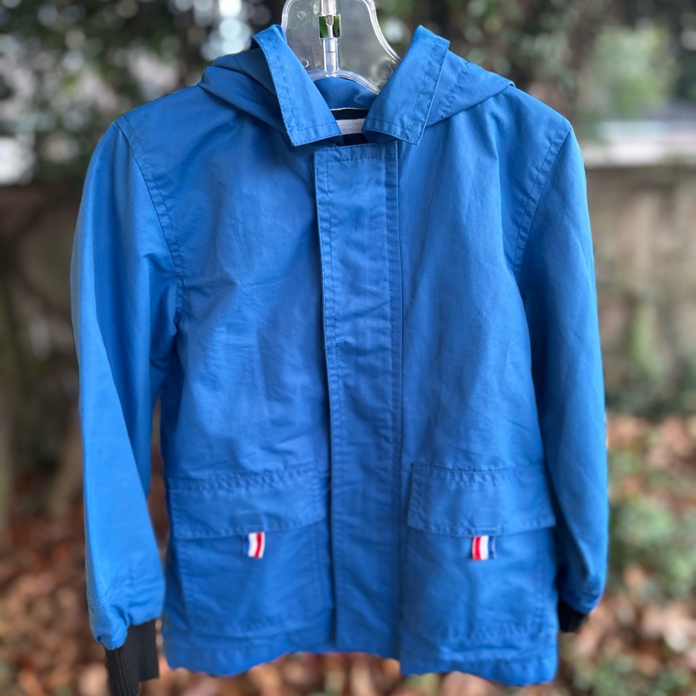 Blue Hiheart kids size 3 T ( Uk size 100 ) Waterproof Raincoat with Storm Flap